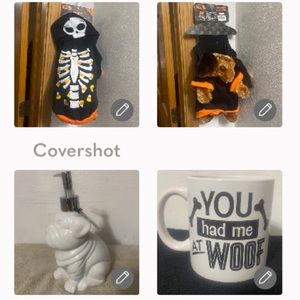 Skull pet hoodie szL+TY🐶Classic+porcelain Bulldog🐶Pump Soap 8.5x4.5”+mug🦴